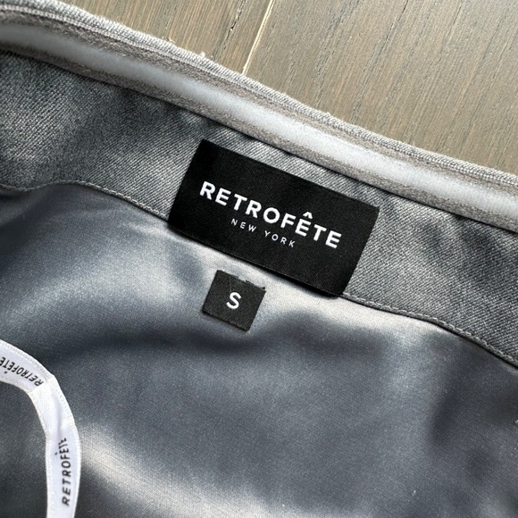 Retrofete Claudette Gray Strapless Mini Dress Crystal Rhinestone - Small - Picture 4 of 12